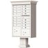 Florence USPS Delivery Pedestal Mounted vogue Classic Cluster Box Unit with 16 Mailboxes, 2 Parcel Lockers in Postal Grey