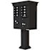 Florence USPS Delivery Pedestal Mounted vogue Classic Cluster Box Unit with 8 Mailboxes, 2 Parcel Lockers in Black