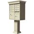 Florence USPS Delivery Pedestal Mounted vogue Classic Cluster Box Unit with 8 Mailboxes, 2 Parcel Lockers in Sandstone