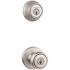 Kwikset Tylo Satin Nickel Door Knob Combo Pack Featuring SmartKey Security with Microban Antimicrobial Technology
