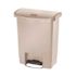 Rubbermaid Commercial Products Slim Jim 8 Gal. FS Resin Step On Beige Wastebasket