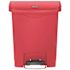 Rubbermaid Commercial Products Slim Jim Step-On 8 Gal. Red Plastic Front Step Trash Can