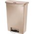 Rubbermaid Commercial Products Slim Jim Step-On 24 Gal. Beige Plastic Front Step Trash Can