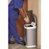 Rubbermaid Commercial Products Slim Jim Step-On 4 Gal. Black Stainless Steel Front Step Trash Can