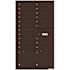 Florence USPS Delivery Recessed Wall Mount 4C Mailbox with 20 Compartments, 2 Parcel Lockers in Dark Bronze