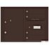 Florence USPS Delivery Recessed Wall Mount 4C Mailbox with 4 Compartments, 1 Parcel Locker in Dark Bronze
