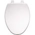 BEMIS Elongated Soft Close Plastic Closed Front Toilet Seat in White Never Loosens