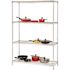 Lorell 18 in. x 36 in. x 71 in. Chrome Steel 4-Tier Industrial Shelving Unit