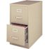 Lorell 15 in. x 26-1/2 in. x 28-3/8 in. Putty Vertical File Cabinet with 2-Drawers Security Lock and Letter Files