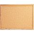 Lorell 18 in. x 24 in. Oak Wood Frame Cork Board with Warp Resistant Surface and Brown (1-Each)