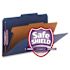 Nature Saver Cleared Top-Dab 8-1/2 in. x 14 in. Classification Folder with 2 in. Expansion and 1-Dividers, Dark Blue