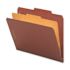 Nature Saver 8-1/2 in. x 11 in. Classification File Folder with 2 in. Expansion and 1-Dividers, Red