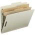 NATURE SAVER NATURE SAVER CLASSIFICATION FILE FOLDER, 2 IN. EXPANSION, 2 DIVIDERS, GRAY/GREEN, 8-1/2X11 IN.