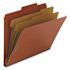 Nature Saver 8-1/2 in. x 11 in. Classification File Folder with 2 in. Expansion and 1-Dividers, Red