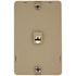 Leviton 1-Gang Ivory Plastic Screw Terminals Standard Telephone Wall Jack (1-Pack) 40214-I