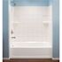 MUSTEE Topaz 30 in. x 60 in. x 59 in. 3-Piece Direct-to-Stud Tub Surround in White
