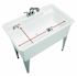 BigTub Utilatub Combo 40 in. x 24 in. 33 in. Polypropylene Floor Mount Utility Tub with Pull-Out Faucet in White