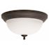 Monument 2-Light 13-1/4 in. x 6-1/4 in. Flush Mount Ceiling in Fixture in Oil Rubbed Bronze