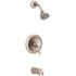 Premier Seasons Single Handle Tub and Adjustable 1.8 GPM Showerhead Kit with Valve in Brushed Nickel