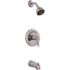 Premier Raleigh Single Handle Tub and Adjustable 1.8 GPM Showerhead Kit with Valve in Brushed Nickel