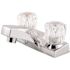 Pfister 4 in. Centerset Double Handle Bathroom Faucet with Acrylic Handles in Polished Chrome