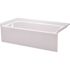 Sterling Ensemble 60 in. x 30.125 in. Soaking Bathtub with Left Drain in White