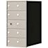 Florence Recessed Wall Mount Horizontal Mailbox with 9 Compartments in Anodized Aluminum
