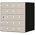 Florence Recessed Wall Mount Horizontal Mailbox with 19 Compartments in Anodized Aluminum