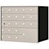 Florence Recessed Wall Mount Horizontal Mailbox with 20 Compartments, 1 Parcel Locker in Anodized Aluminum