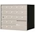 Florence Recessed Wall Mount Horizontal Mailbox with 20 Compartments in Anodized Aluminum