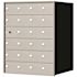 Florence Recessed Wall Mount Horizontal Mailbox with 23 Compartments in Anodized Aluminum