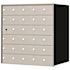 Florence Recessed Wall Mount Horizontal Mailbox with 29 Compartments in Anodized Aluminum