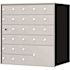 Florence Recessed Wall Mount Horizontal Mailbox with 25 Compartments, 1 Parcel Locker in Anodized Aluminum