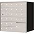 Florence Recessed Wall Mount Horizontal Mailbox with 25 Compartments in Anodized Aluminum