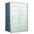Florence Recessed Wall Mount Horizontal Mailbox with 13 Compartments in Anodized Aluminum
