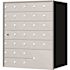 Florence Recessed Wall Mount Horizontal Mailbox with 30 Compartments, 1 Parcel Locker in Anodized Aluminum