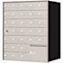 Florence Recessed Wall Mount Horizontal Mailbox with 30 Compartments in Anodized Aluminum