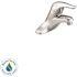 MOEN Chateau 4 in. Centerset Single Handle Low-Arc Bathroom Faucet, Red/Blue Under Spout in Chrome (No Drain Assembly)
