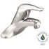 MOEN Chateau 4 in. Centerset Single Handle Low-Arc Bathroom Faucet, Red/Blue Under Spout in Chrome (No Drain Assembly)