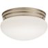 Lithonia Lighting Essentials 9 in. Polished Brushed Nickel LED Mushroom Flush Mount with Shade