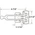Prime-Line 4-7/8 in., Solid Brass, Satin Chrome Plated Swing Bar Door Guard with Ball