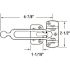 Prime-Line Swing Bar Door Guard with Ball, 4-7/8 in., Solid Brass, Satin Nickel Plated
