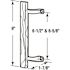 Prime-Line Sliding Glass Door Pull, Wood Handle, Diecast Construction, Chrome