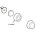 Prime-Line Wall Stop, 1 in. Outside Diameter, Cast Brass, Brushed Chrome w/Rubber Bumper