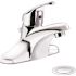 CLEVELAND FAUCET GROUP Cornerstone 4 in. Centerset Single Handle Bathroom Faucet with Flexible Supply Lines in Chrome