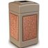 StoneTec 42 Gal. Beige/Sedona Square Trash Can with Open Top Lid