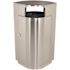 Leafview One 40 Gal. Stainless Steel Square Trash Can with Dome Lid