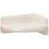 CORNER SHELF, CERAMIC, WHITE, SMALL, 3.5 IN. X 3.5 IN.