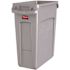 Rubbermaid Commercial Products Slim Jim 16 gal. Gray Resin Trash Can