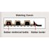 M+A Matting WaterHog Squares Classic Dark Brown 45 in. x 69 in. Universal Cleated Backing Indoor / Outdoor Mat